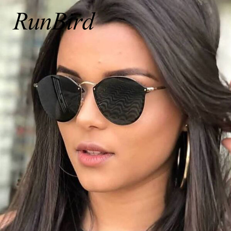 Cat Eye Rimless Sunglasses